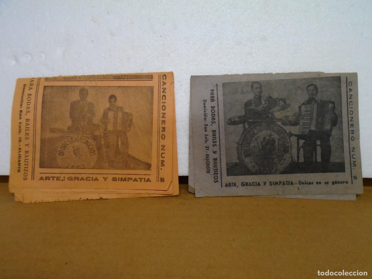 Coleccionismo: ALICANTE.ORQUESTINAGAUCHOS PARA BODAS,BAILES Y BAUTIZOS. 2 CANCIONEROS.