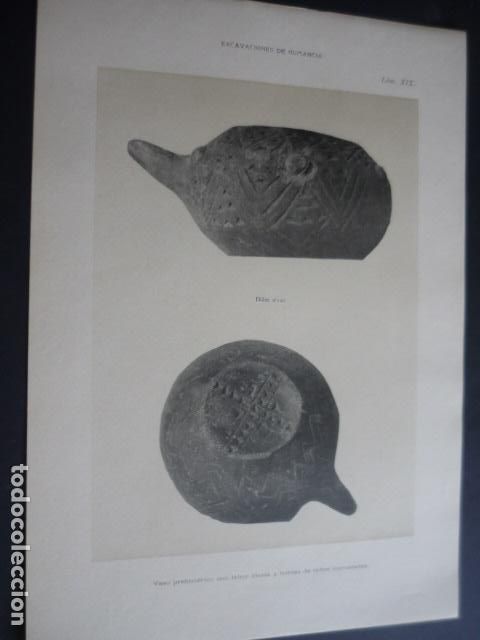 Coleccionismo: NUMANCIA EXCAVACIONES ARQUEOLOGICAS HACIA 1915 OBJETOS HALLADOLID LAMINA 23 X 32,5 CM