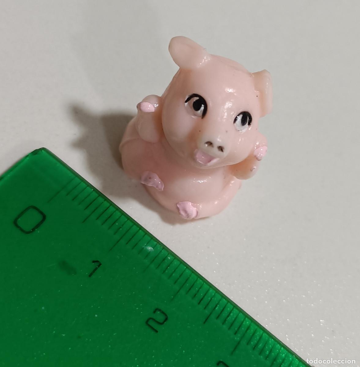 Coleccionismo: figura figurita mu&ntilde;eco mu&ntilde;equito animalito animal capuchon topper lapiz toper miniatura mini cerdito