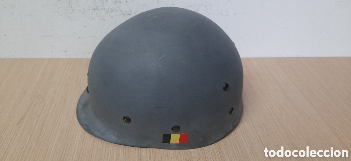 Coleccionismo: Sotocasco de pl&aacute;stico m1 gris belgica