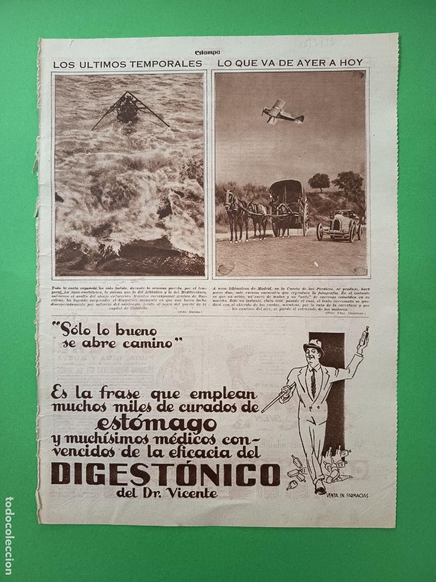 Coleccionismo: LOS ULTIMOS TEMPORALES EN LA COSTA - DE AYER A HOY - 28/03/1931