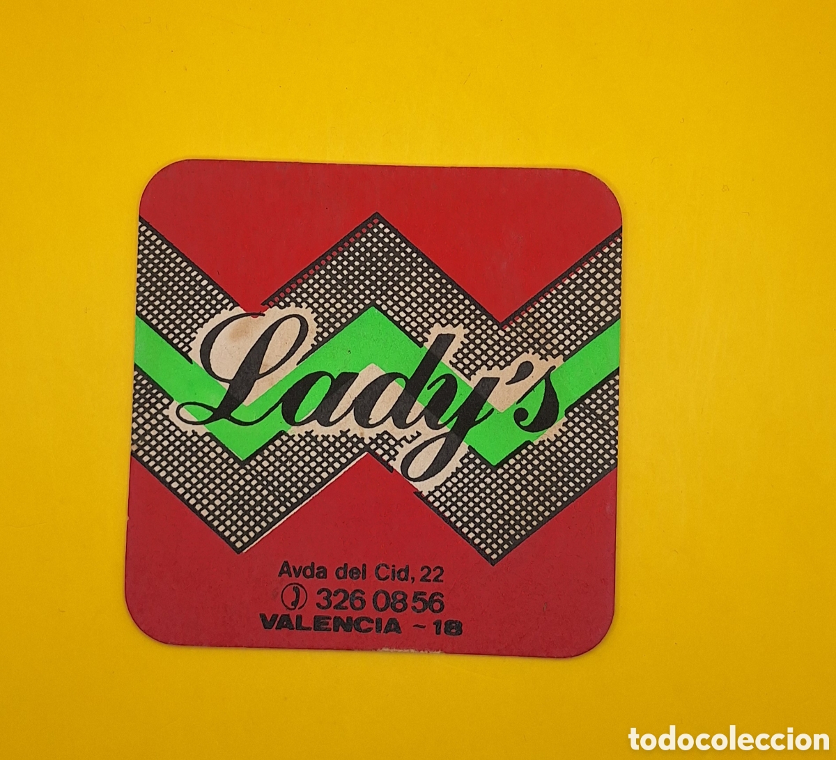 Coleccionismo: Antiguo Posavasos Sala de Fiestas - Discoteca Lady's - Avenida del Cid 22 - Valencia -