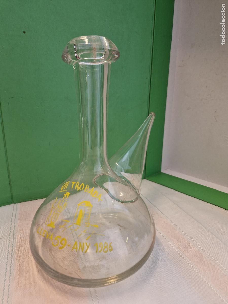 Coleccionismo: BONITA ACEITERA DE CRISTAL. VII TROBADA ANY 1986