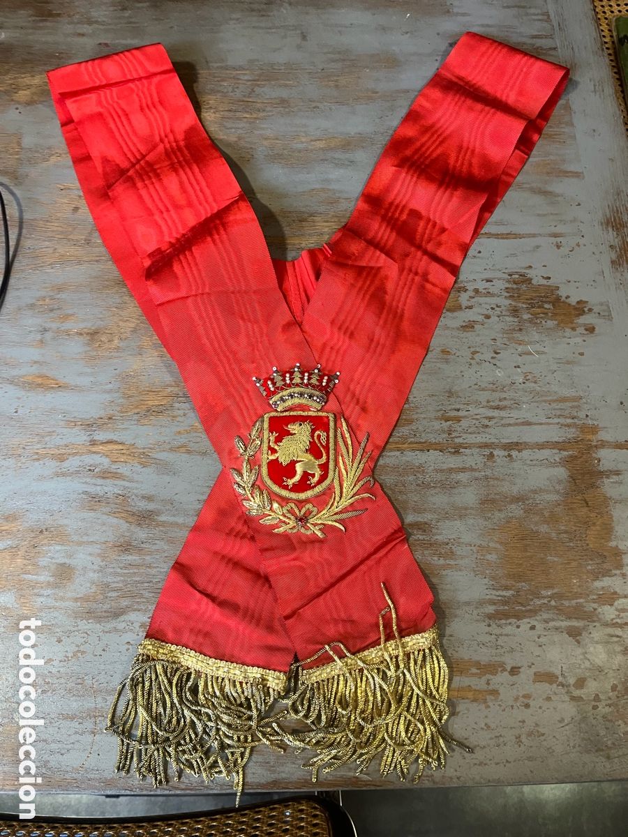 Coleccionismo: BANDA DE ALCALDE O CONCEJAL ANTIGUA AYUNTAMIENTO ZARAGOZA