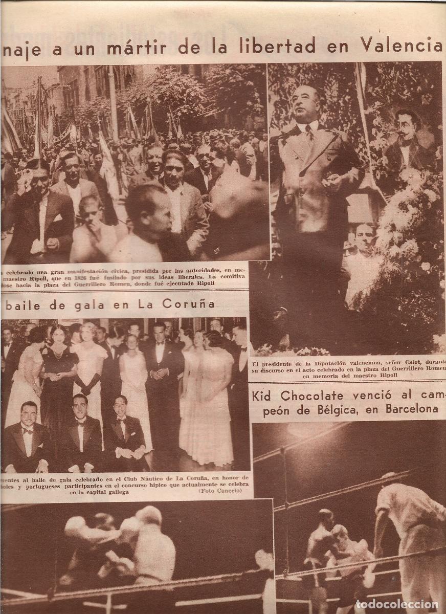 Coleccionismo: A&Ntilde;O 1933 RECORTE PRENSA VALENCIA HOMENAJE AL MAESTRO RIPOLL MARTIR DE LA LIBERTAD FUSILADO