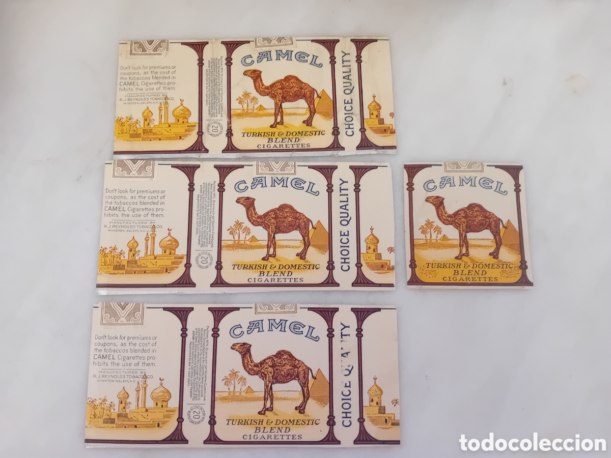 Coleccionismo: LOTE ENVOLTORIO DE PAQUETE DE TABACO MARCA CAMEL. ANTIGUO