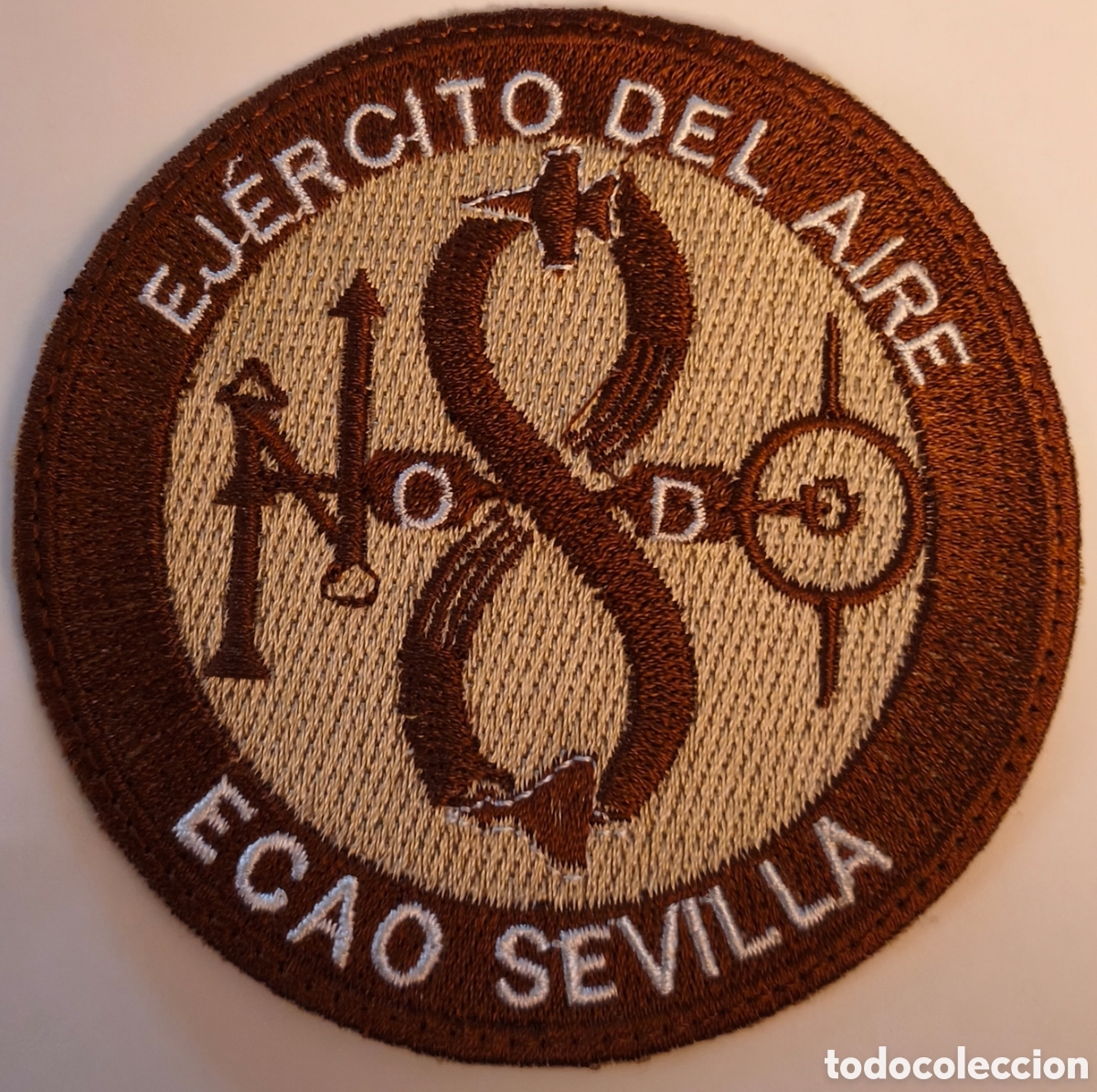 Coleccionismo: PARCHE EMBLEMA DE BRAZO &Aacute;RIDO BORDADO ECAO SEVILLA E. DEL AIRE