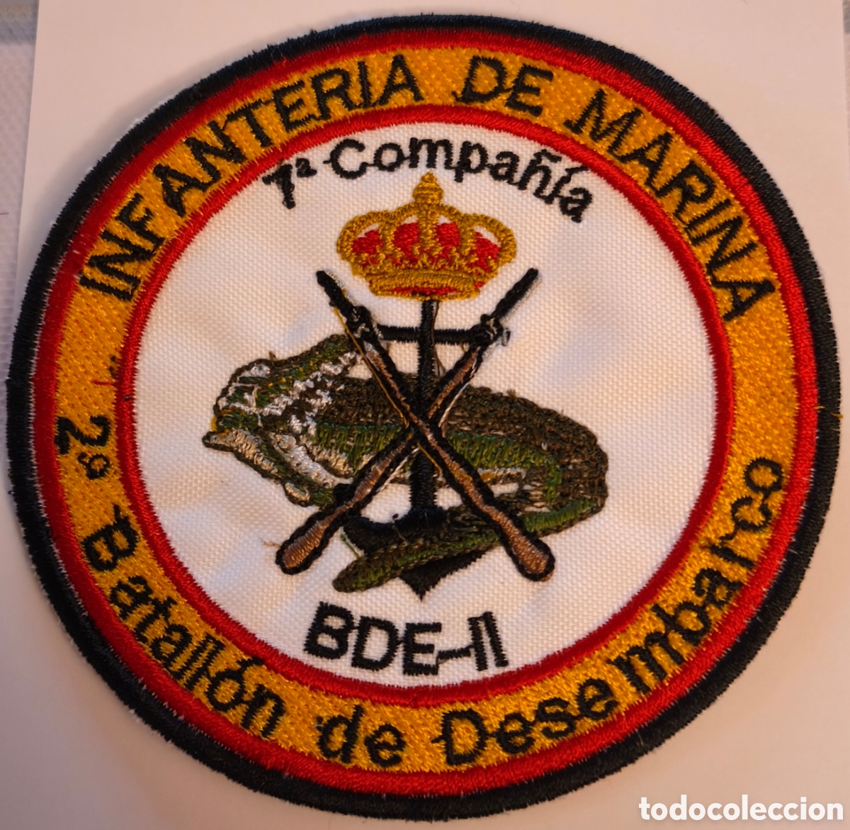 Coleccionismo: PARCHE EMBLEMA DE BRAZO BORDADO A COLOR SEPTIMA C&Iacute;A BDE-II INF. DE MARINA