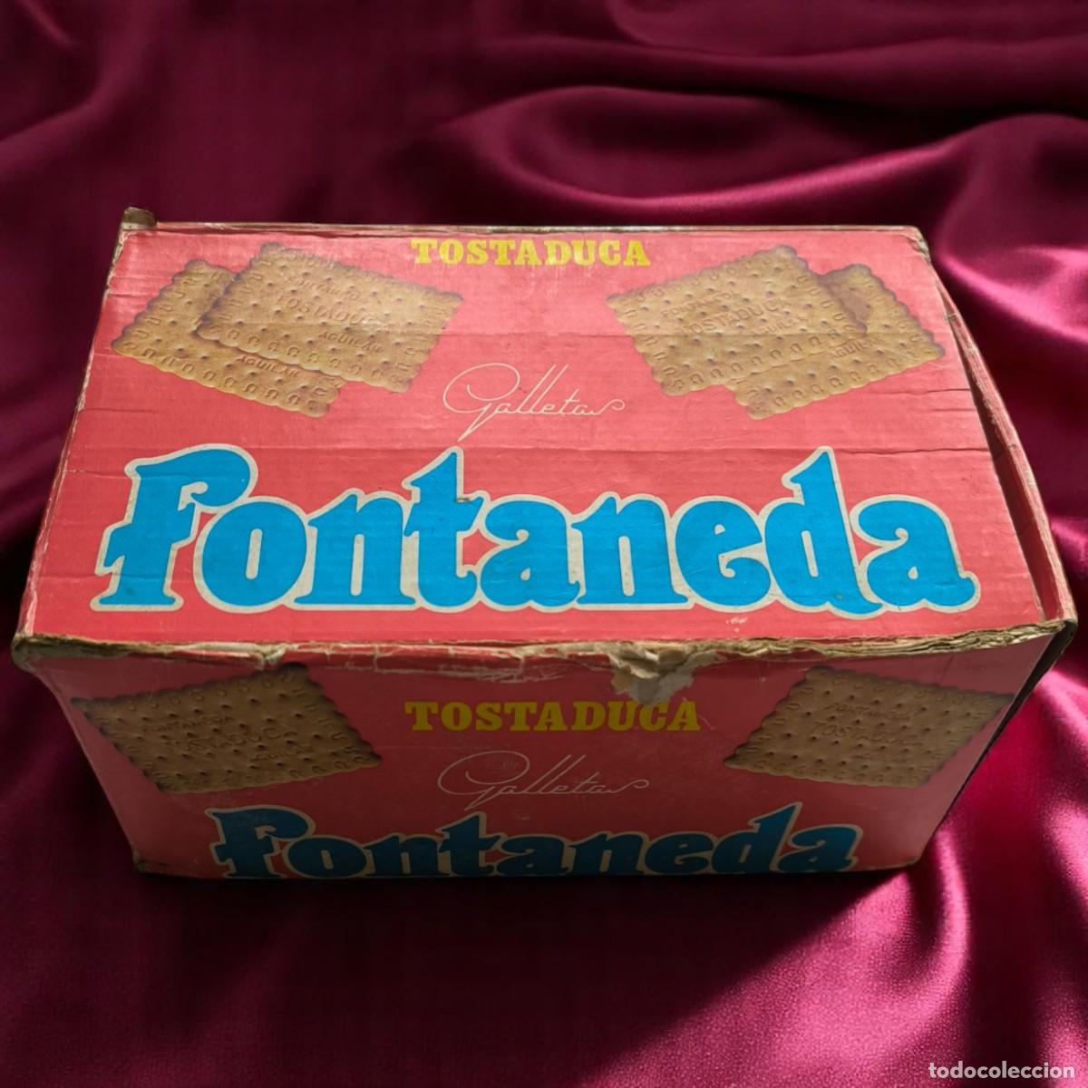 Coleccionismo: Caja Antigua De Galletas Fontaneda Tostaduca &ndash; A&ntilde;os 70/80 &ndash; Cart&oacute;n Original Vintage