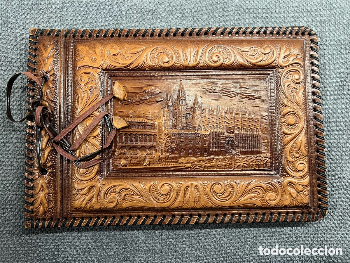 Coleccionismo: MALLORCA. C&Aacute;TEDRAL.. BONITO ALBUM PIEL REPUJADA PARA FOTOGRAFIAS.. (h.1950?)