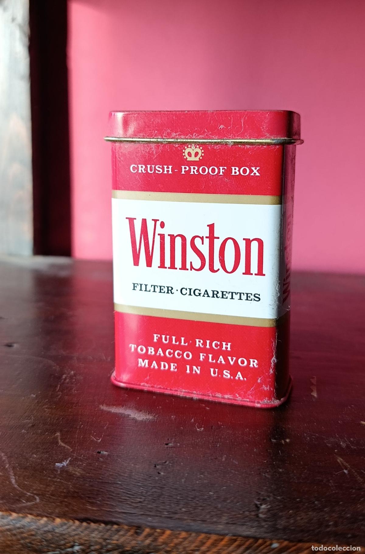 Coleccionismo: PITILLERA METALICA PARA TABACO. CIGARROS. WINSTON