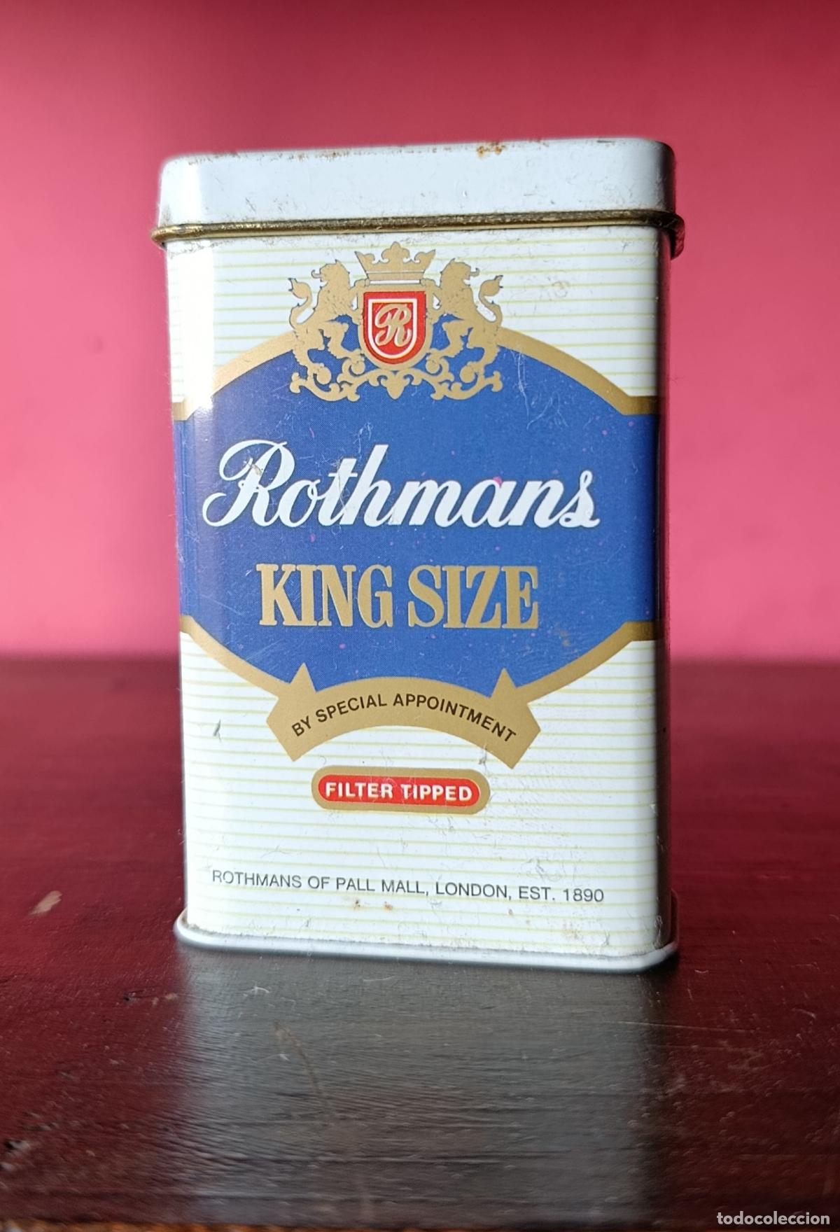 Coleccionismo: PITILLERA METALICA PARA TABACO. CIGARROS. ROTHMANS KIND SIZE