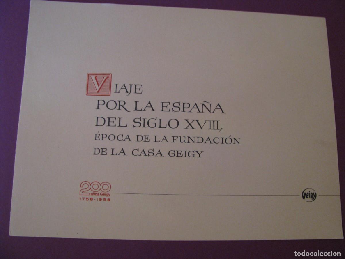 Coleccionismo: PUBLICIDAD FARMACEUTICA. VIAJE POR LA ESPA&Ntilde;A DEL SIGLO XVIII, &Eacute;POCA FUNDACI&Oacute;N CASA GEIGY. 1958