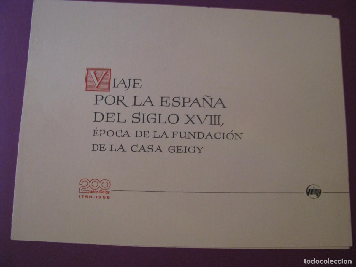 Coleccionismo: PUBLICIDAD FARMACEUTICA. VIAJE POR LA ESPA&Ntilde;A DEL SIGLO XVIII, &Eacute;POCA FUNDACI&Oacute;N CASA GEIGY. 1958
