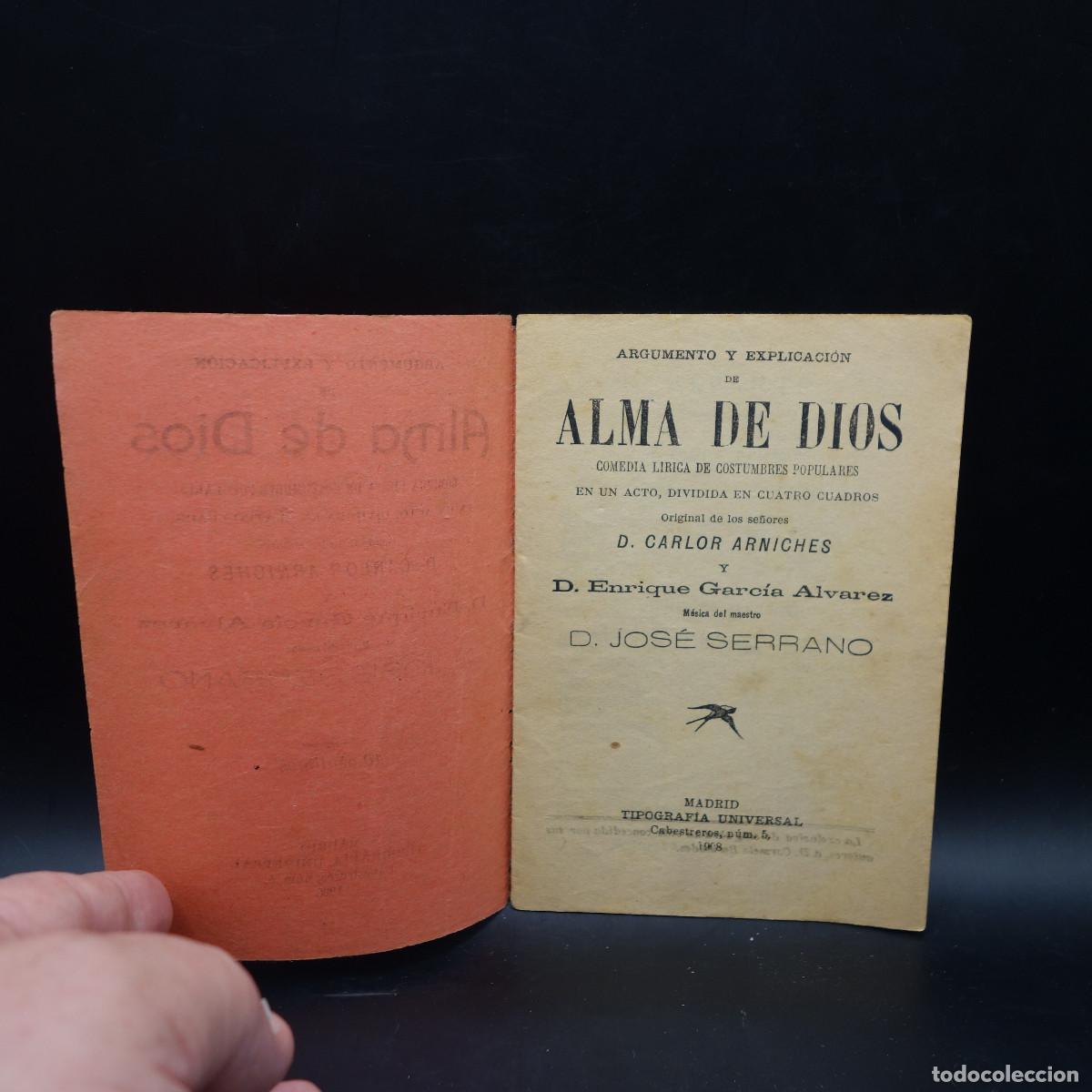 Coleccionismo: PROGRAMA DE LA OBRA DE TEATRO ALMA DE DIOS - Foto 3