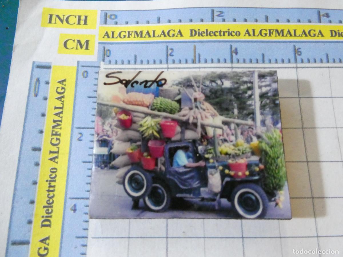 Coleccionismo: IM&Aacute;N DE NEVERA. SOUVENIR RECUERDO. SALENTO COLOMBIA. COCHE CARGADO FRUTAS