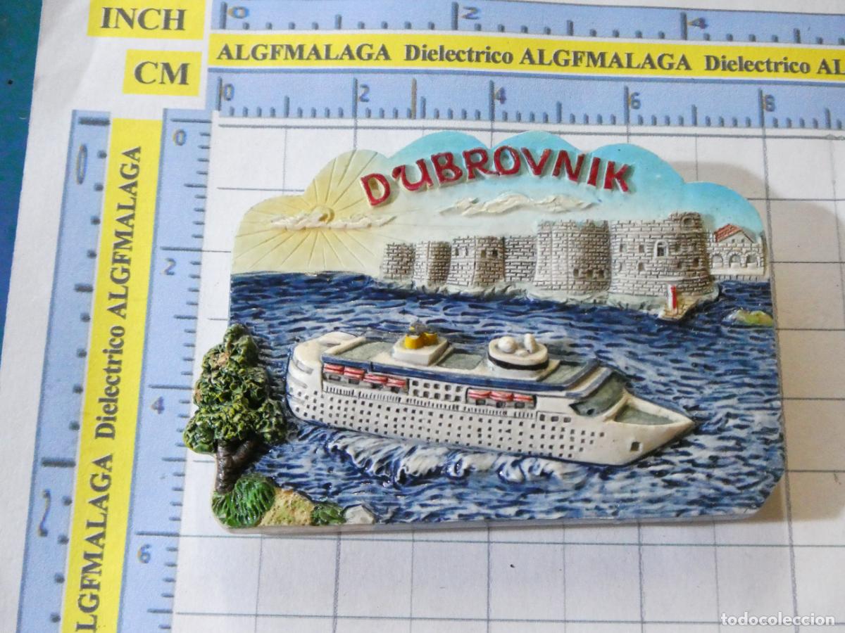 Coleccionismo: IM&Aacute;N DE NEVERA. SOUVENIR RECUERDO. DUBROVNIK BARCO BUQUE CRUCERO CROACIA