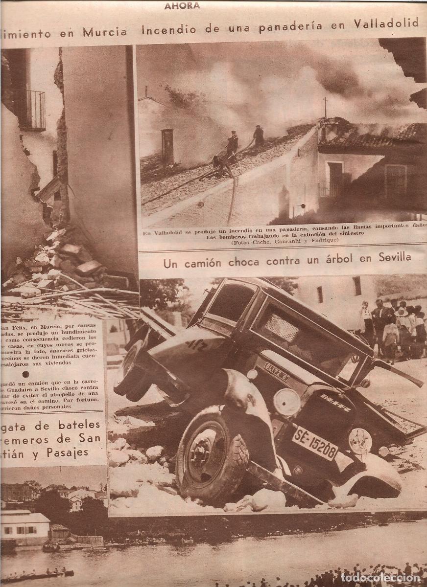 Coleccionismo: A&Ntilde;O 1933 RECORTE PRENSA VALLADOLID INCENDIO EN UNA PANADERIA BOMBEROS EXTINCION
