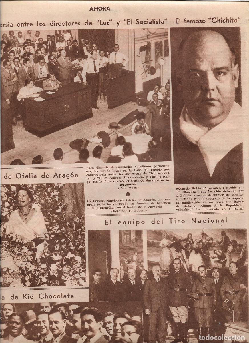 Coleccionismo: A&Ntilde;O 1933 RECORTE PRENSA CONTROVERSIA DIRECTORES LA LUZ ZUGAZAGOITIA Y EL SOCIALISTA CORPUS BARGA