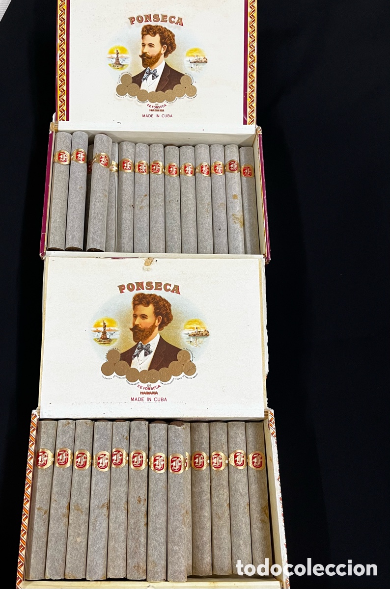 Coleccionismo: Dos cajas de puros habanos Fonseca. Cosacos y Delicias. Habana. Cuba. Leer descripci&oacute;n.
