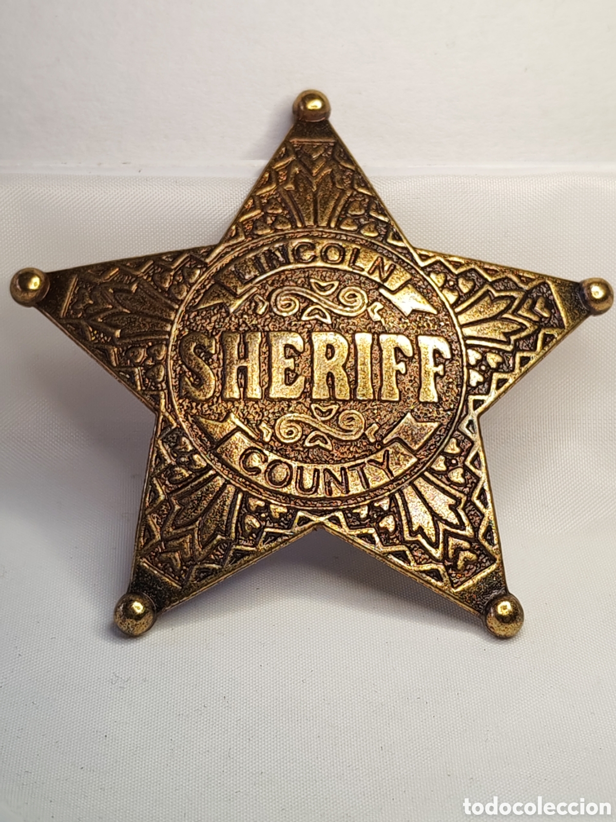 Coleccionismo: Placa de Sheriff del Condado de Lincoln. Replca Denix (Made in spain). 1981. (CL)