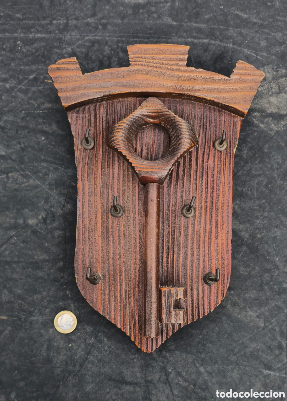 Coleccionismo: Portallaves madera vintage