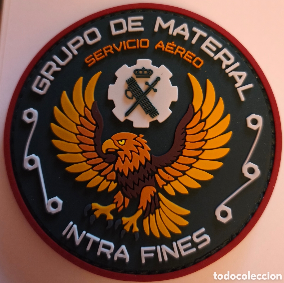 Coleccionismo: PARCHE EMBLEMA DE BRAZO EN GOMA A COLOR CON VELCRO DEL GRUPO DE MATERIAL SERVICIO A&Eacute;REO GUARDIA CIVI