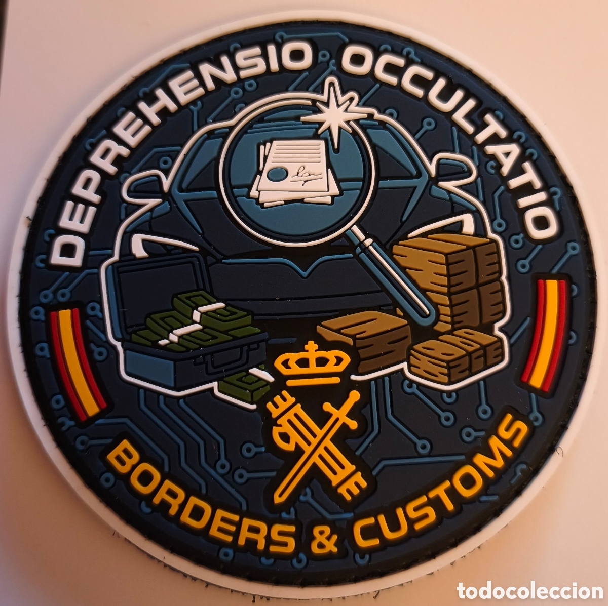 Coleccionismo: PARCHE EMBLEMA DE BRAZO EN GOMA A COLOR CON VELCRO CUSTODIA Y FRONTERAS G. CIVIL