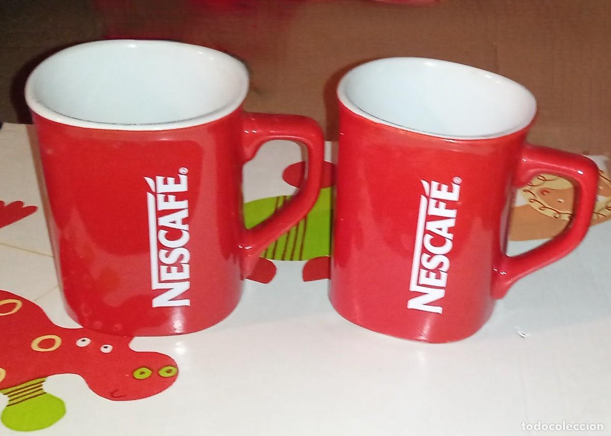 Coleccionismo: 2 TAZAS ROJAS NESCAFE - Foto 1