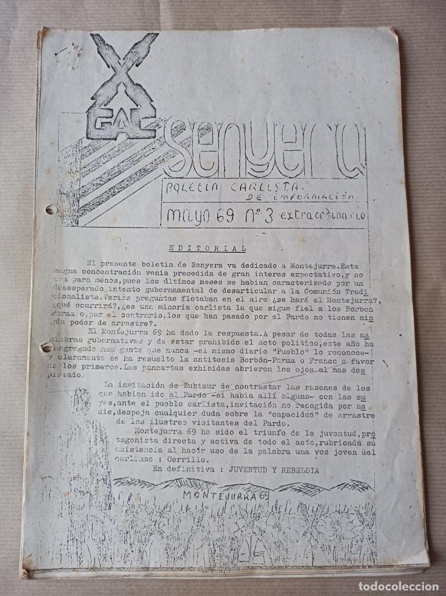 Coleccionismo: PERI&Oacute;DICO FANZINE N&ordm; 3 SENYERA BOLET&Iacute;N CARLISTA 1968