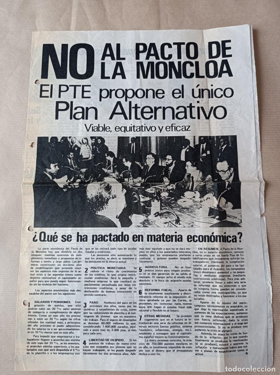 Coleccionismo: PERI&Oacute;DICO FANZINE NO AL PACTO DE LA MONCLOA - &Eacute;POCA TRANSICI&Oacute;N ESPA&Ntilde;OLA