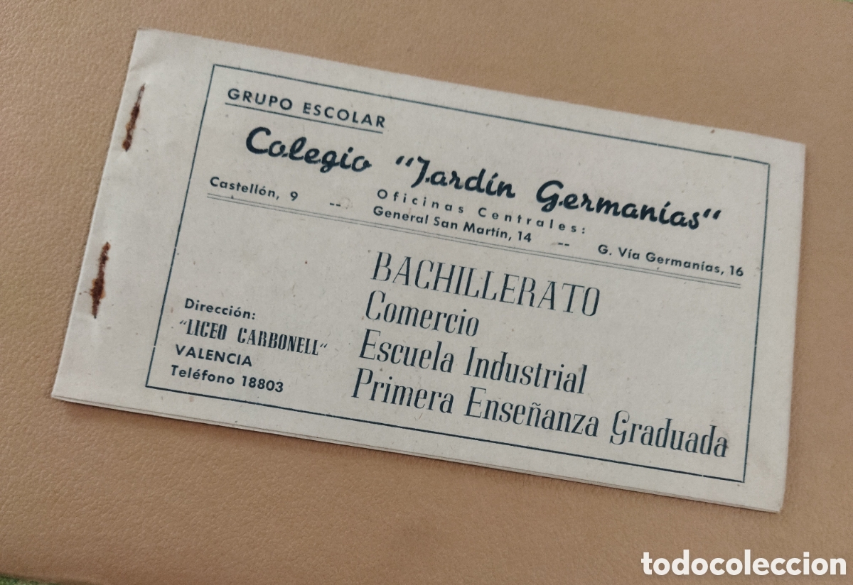 Coleccionismo: PROPAGANDA O FOLLETO COLEGIO ANTIGUO