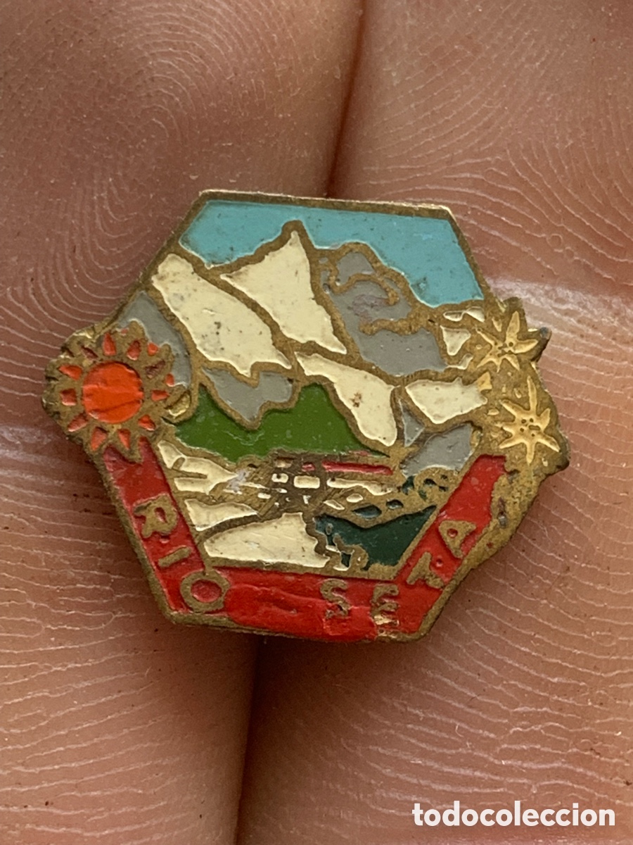 Coleccionismo: &bull;RARA INSIGNIA ESQU&Iacute; MONTA&Ntilde;A PUERTO RIO SETA , ALPINISMO, MONTA&Ntilde;ISMO, EDELWEISS