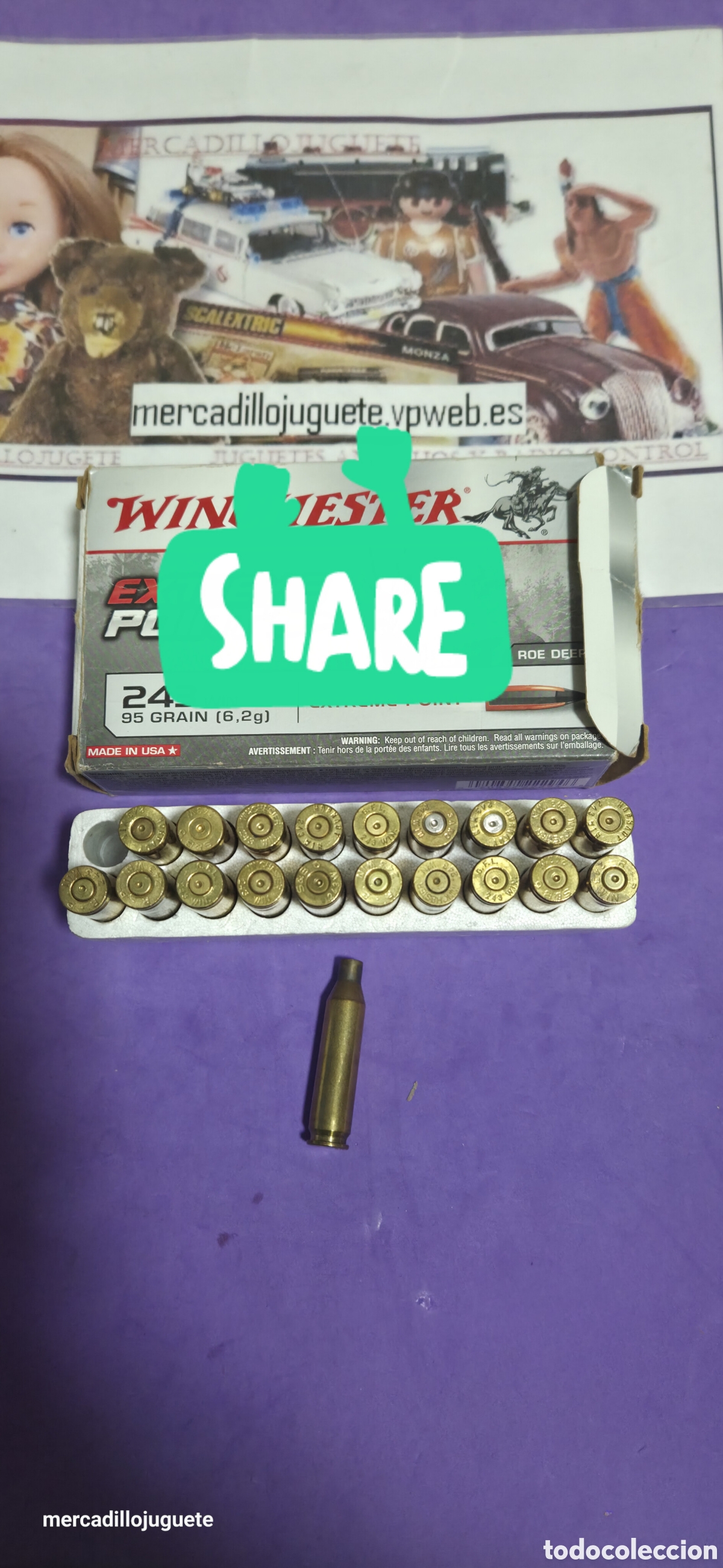 Coleccionismo: Casquillos vainas laton