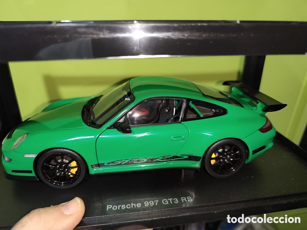 Coleccionismo: porsche 997 gt3 rs, verde,77992, verde/ negro,