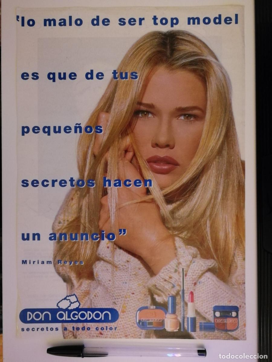 Coleccionismo: ANTIGUO ANUNCIO ACARTONADO -A4- MIRIAM REYES - DON ALGODON - PUBLICIDAD LAMINA