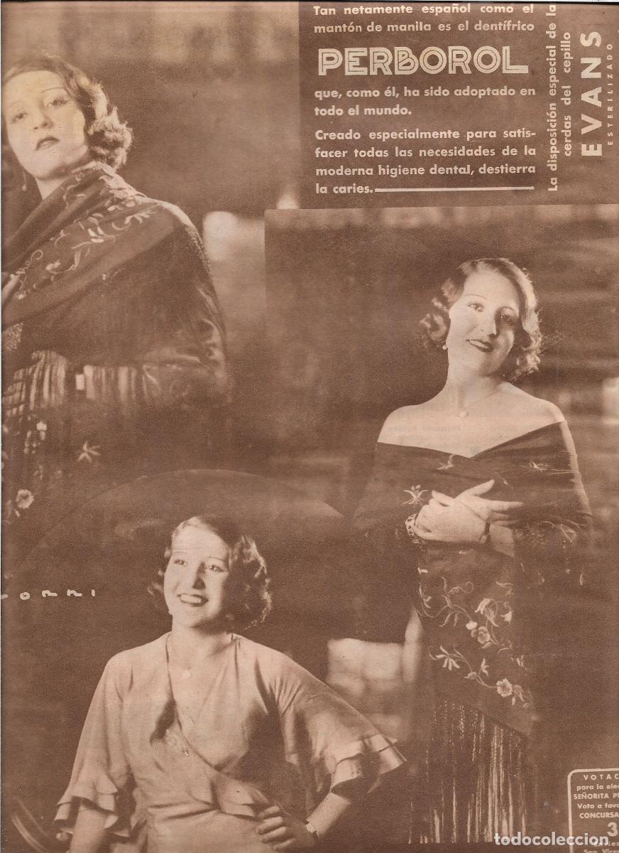 Collectionnisme: A&Ntilde;O 1933 RECORTE PRENS PUBLICIDAD PERBOROL ESPA&Ntilde;OL COMO EL MANTON DE MANILA DENTIFRICO HIGIENE BUCAL