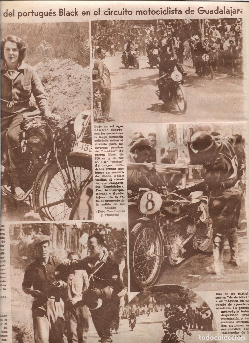 Coleccionismo: A&Ntilde;O 1933 RECORTE PRENSA MOTOCICLISMO CIRCUITO GUADALAJARA BLACK ORTUETA ASUNCION IRACHE MOTOS