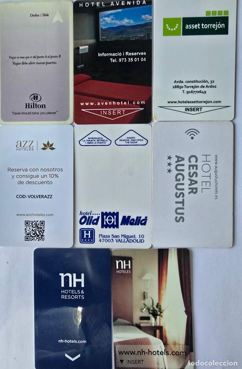 Colecionismo: 8 llaves magneticas hotel plastico