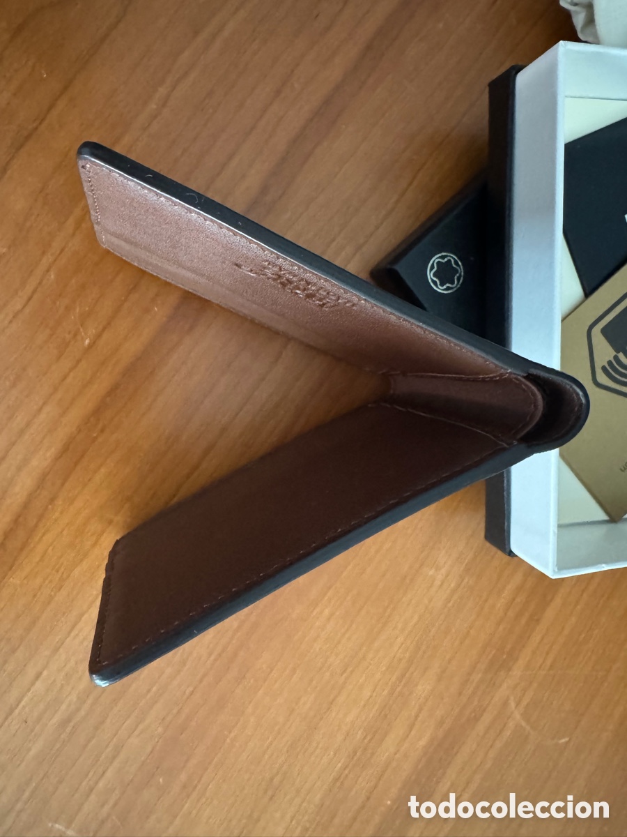 Coleccionismo: Billetera Montblanc - Marr&oacute;n Sfumato - Foto 3