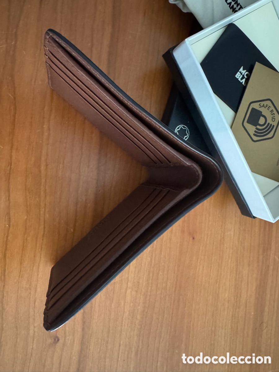 Coleccionismo: Billetera Montblanc - Marr&oacute;n Sfumato - Foto 4