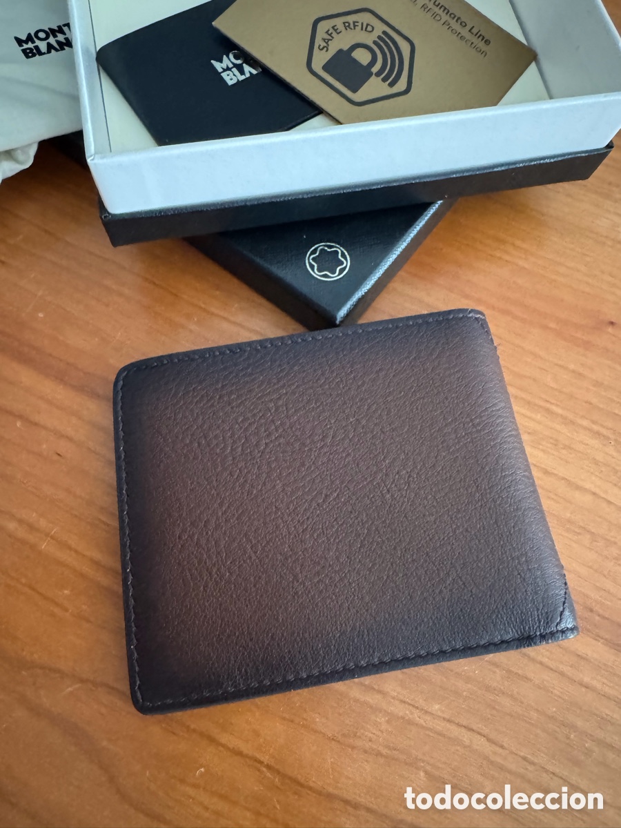 Coleccionismo: Billetera Montblanc - Marr&oacute;n Sfumato - Foto 7