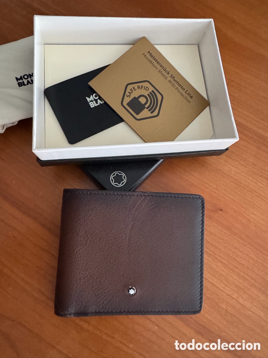 Coleccionismo: Billetera Montblanc - Marr&oacute;n Sfumato - Foto 1