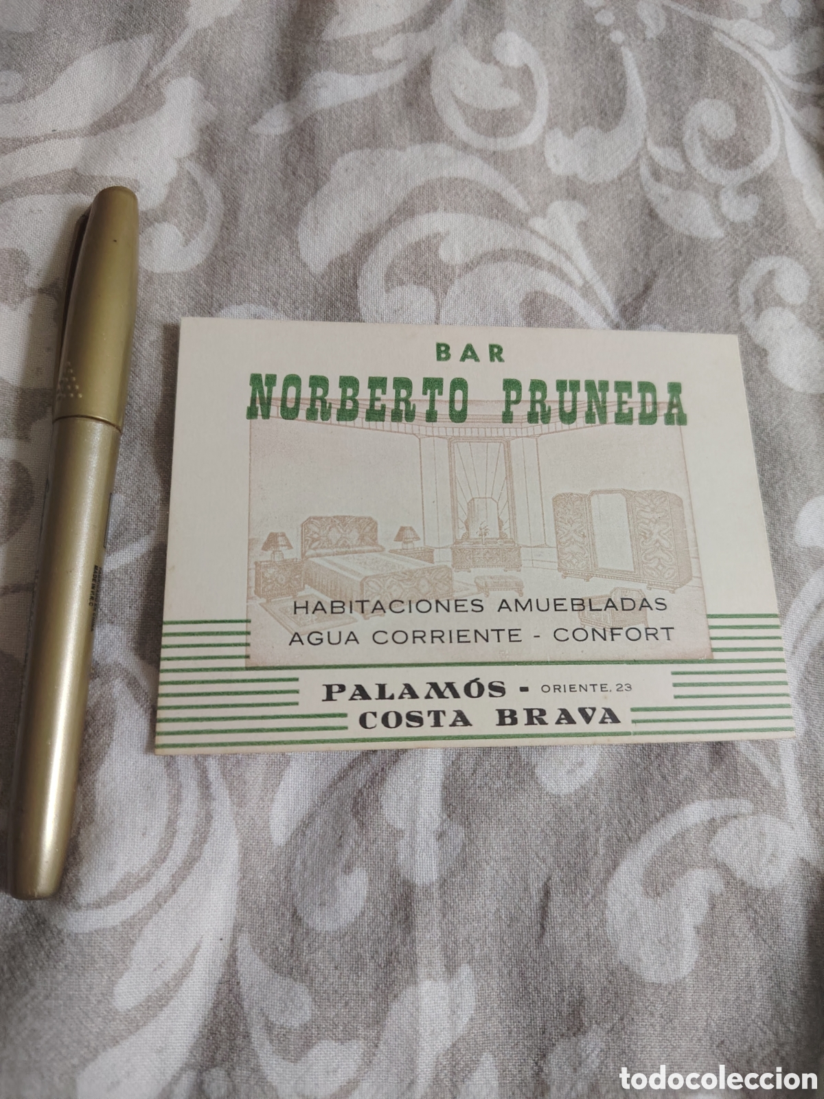 Coleccionismo: Tarjeta bar Norberto Pruneda. Palam&oacute;s. Costa Brava