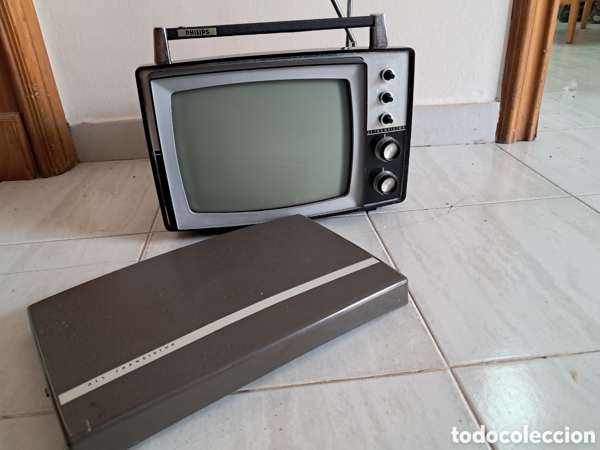 Colecionismo: &nbsp;televisor port&agrave;til vintage de Philips, co