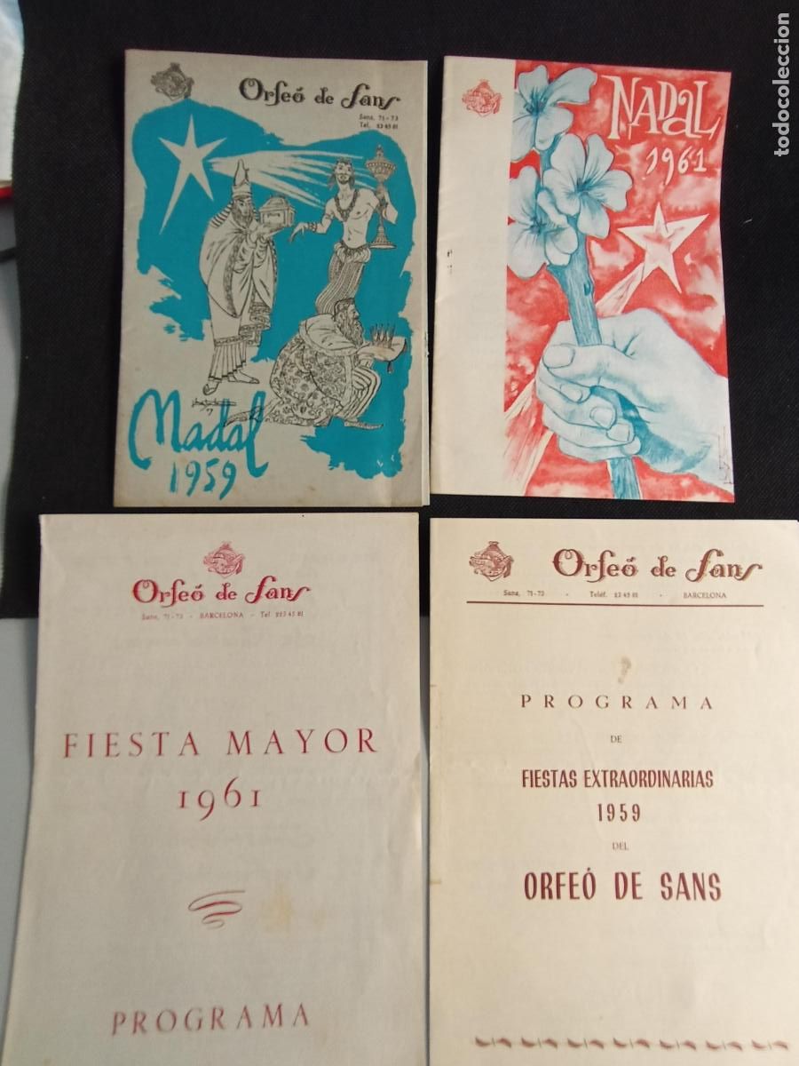 Colecionismo: Programas ORFEO DE SANTS NADAL FIESTAS FIESTA MAJOR
