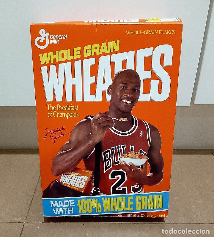 Coleccionismo: CAJA PAQUETE DE CEREALES WHEATIES MICHAEL JORDAN NBA CHICAGO BULLS NIKE AIR 1992 1993 VACIA