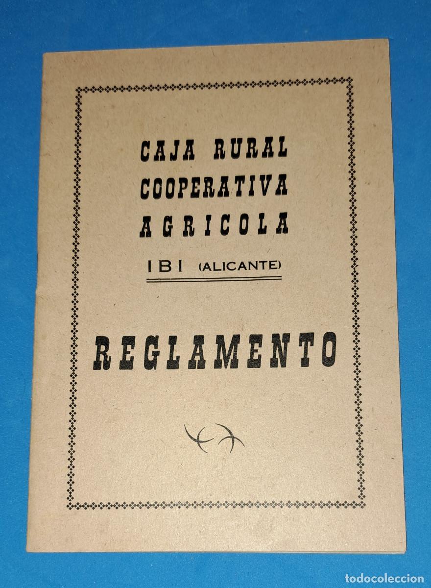 Coleccionismo: IBI ( Alicante ) - A&Ntilde;O 1961 - REGLAMENTO CAJA RURAL COOPERATIVA AGR&Iacute;COLA