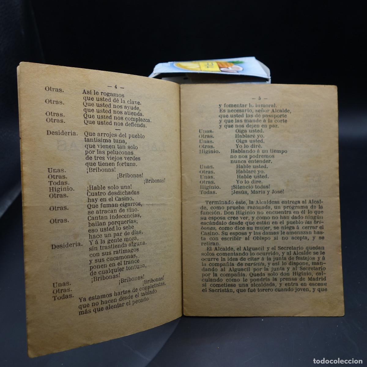Coleccionismo: PROGRAMA DE LA OBRA DE TEATRO LAS BRIBONAS - Foto 5