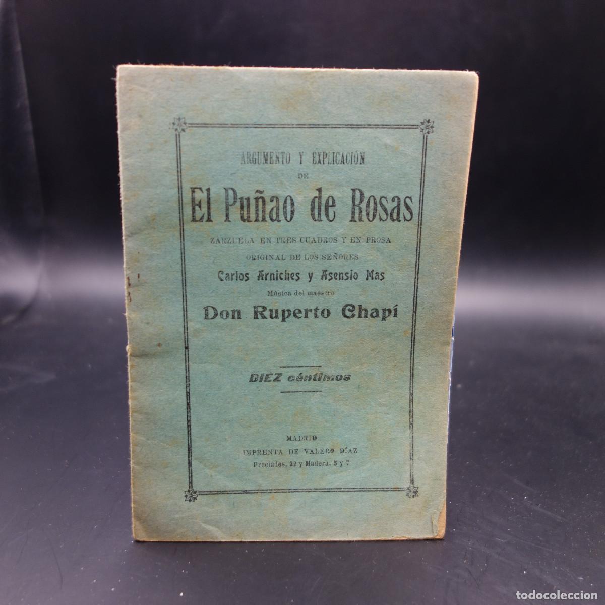 Coleccionismo: PROGRAMA DE LA OBRA DE TEATRO EL PU&Ntilde;AO DE ROSAS - Foto 1